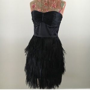 Express Feather Bottom Coctail Dress